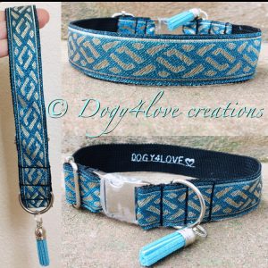 Collier BLEU PAILLETE