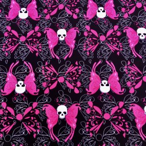 BANDANA TETE DE MORT ROSE