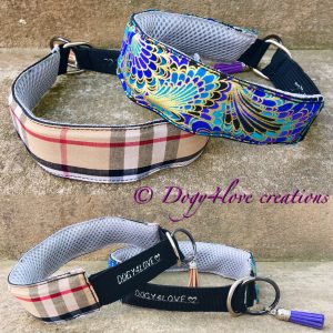 COLLIER MARTINGALE TARTAN BEIGE