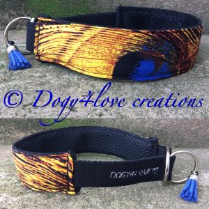 COLLIER MARTINGALE PAON JAUNE
