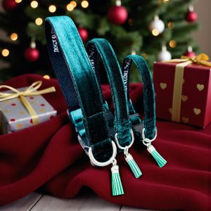 Collier VELOURS VERT SAPIN