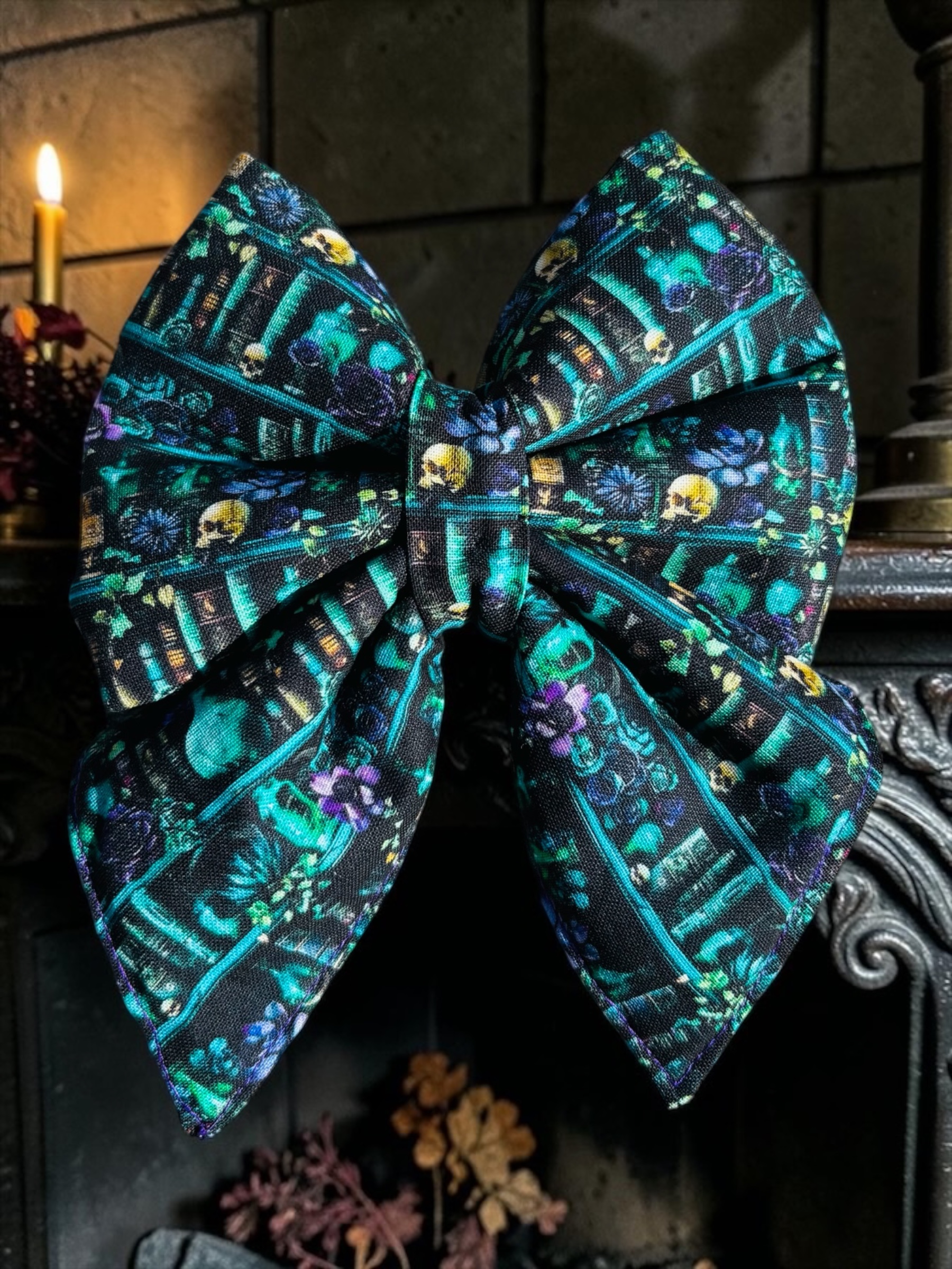 BANDANA ou NOEUD DE LUXE WITCHS LIBRARY – Image 8