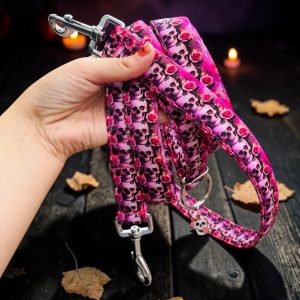 Laisse PINK SKULL
