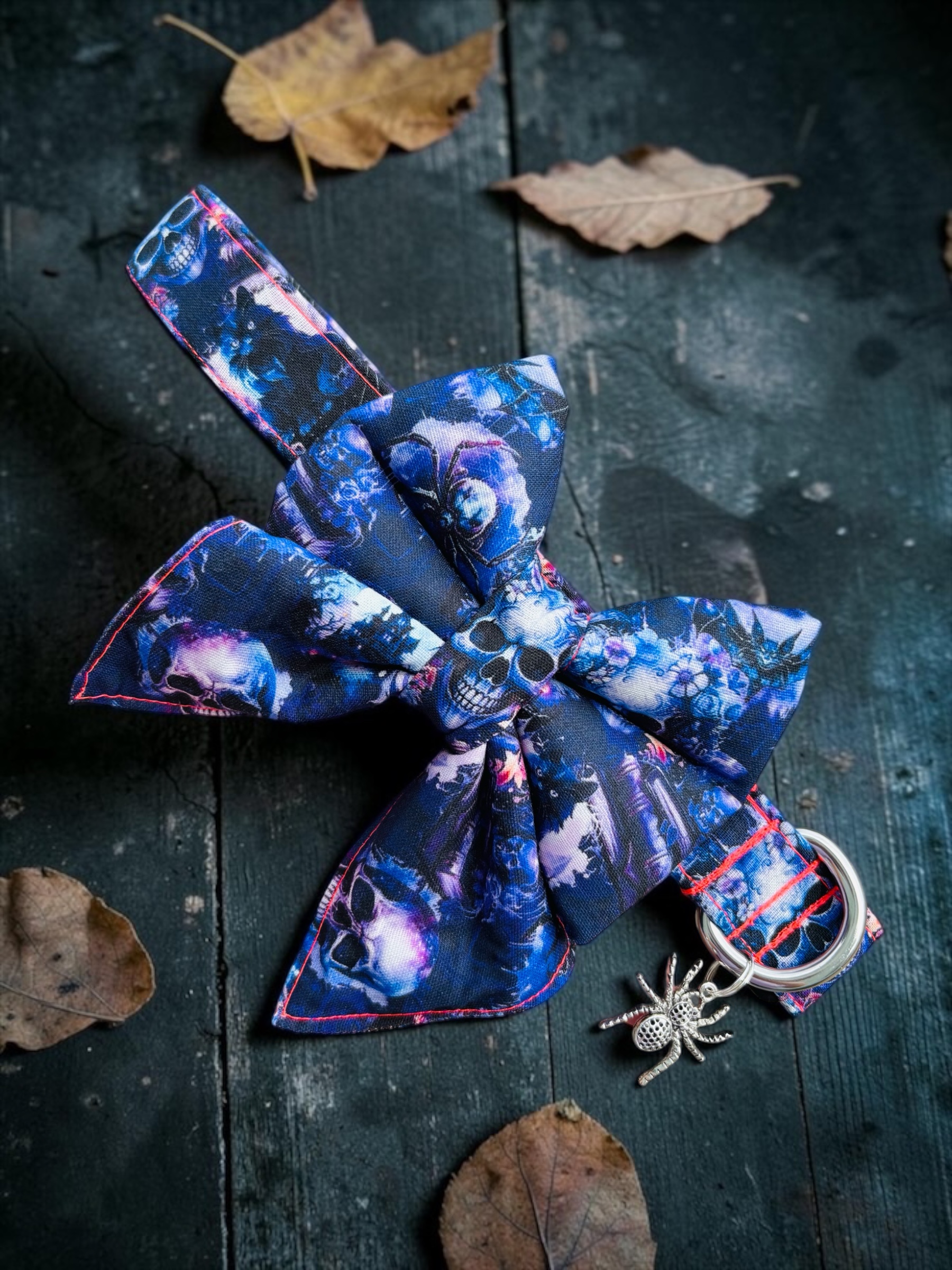 BANDANA ou NOEUD DE LUXE PURPLE HALLOWEEN NIGHT